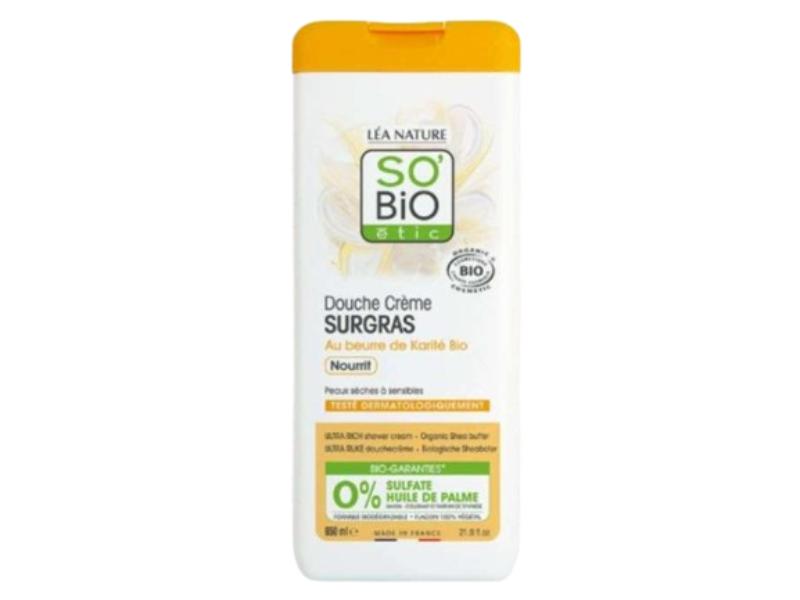 SO BiO DOUCHE CREME SURGAS AU BEURRE DE KARITE BIO NOURRIT 650 ML