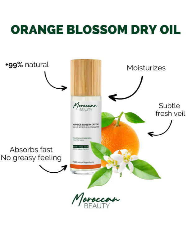 Huile sèche fleur d'oranger - +99% naturel