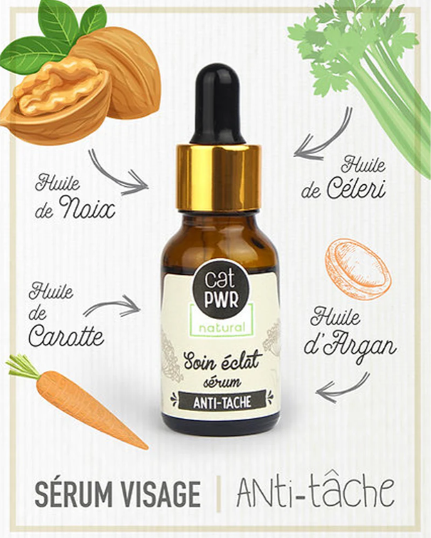 UrbanK Sérum Visage de Nuit Anti-Tache Brune Pigmentaire et Boutons SOIN ECLAT - 14ml