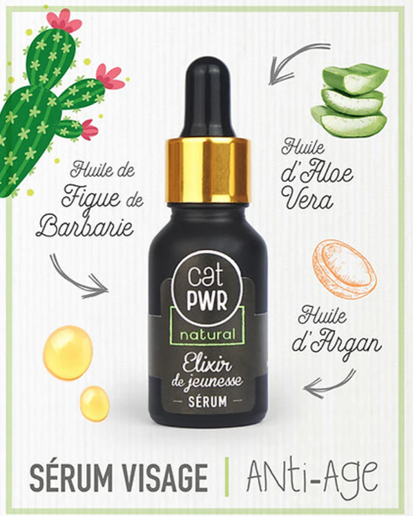 UrbanK Sérum Visage de Nuit Anti-Age & Anti-Rides ELIXIR de JEUNESSE - 14ml