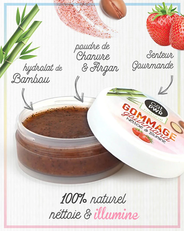 UrbanK Gommage Visage Gourmand Nettoyant et Exfoliant Ultra Doux + Eclat - 60g