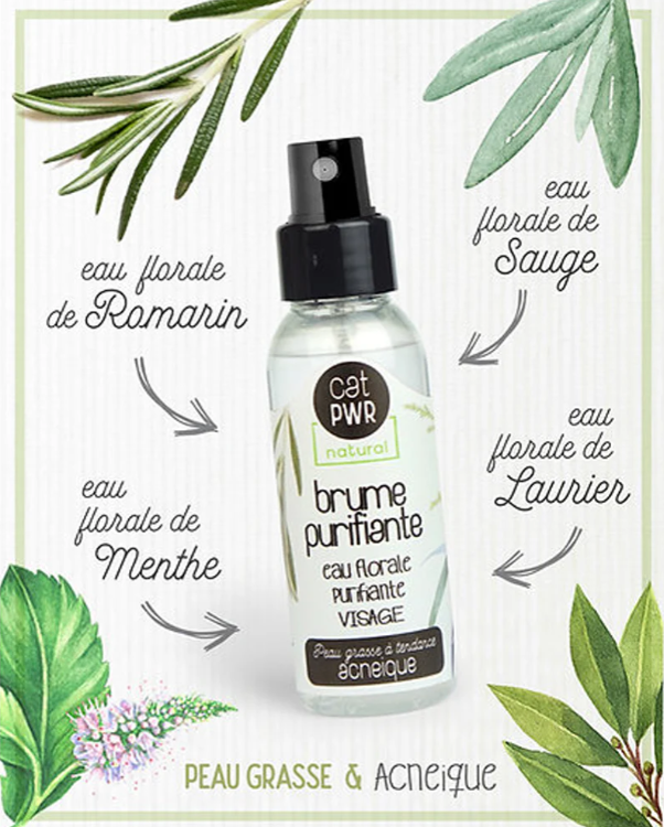 UrbanK Brume Purifiante Eau Florale Visage Anti-Imperfection Peau Mixte à Grasse - 55ml