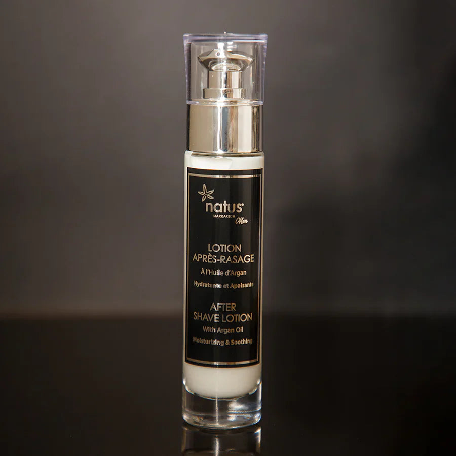 LOTION APRÈS-RASAGE À L'HUILE D'ARGAN HYDRATANTE ET APAISANTE 50ML