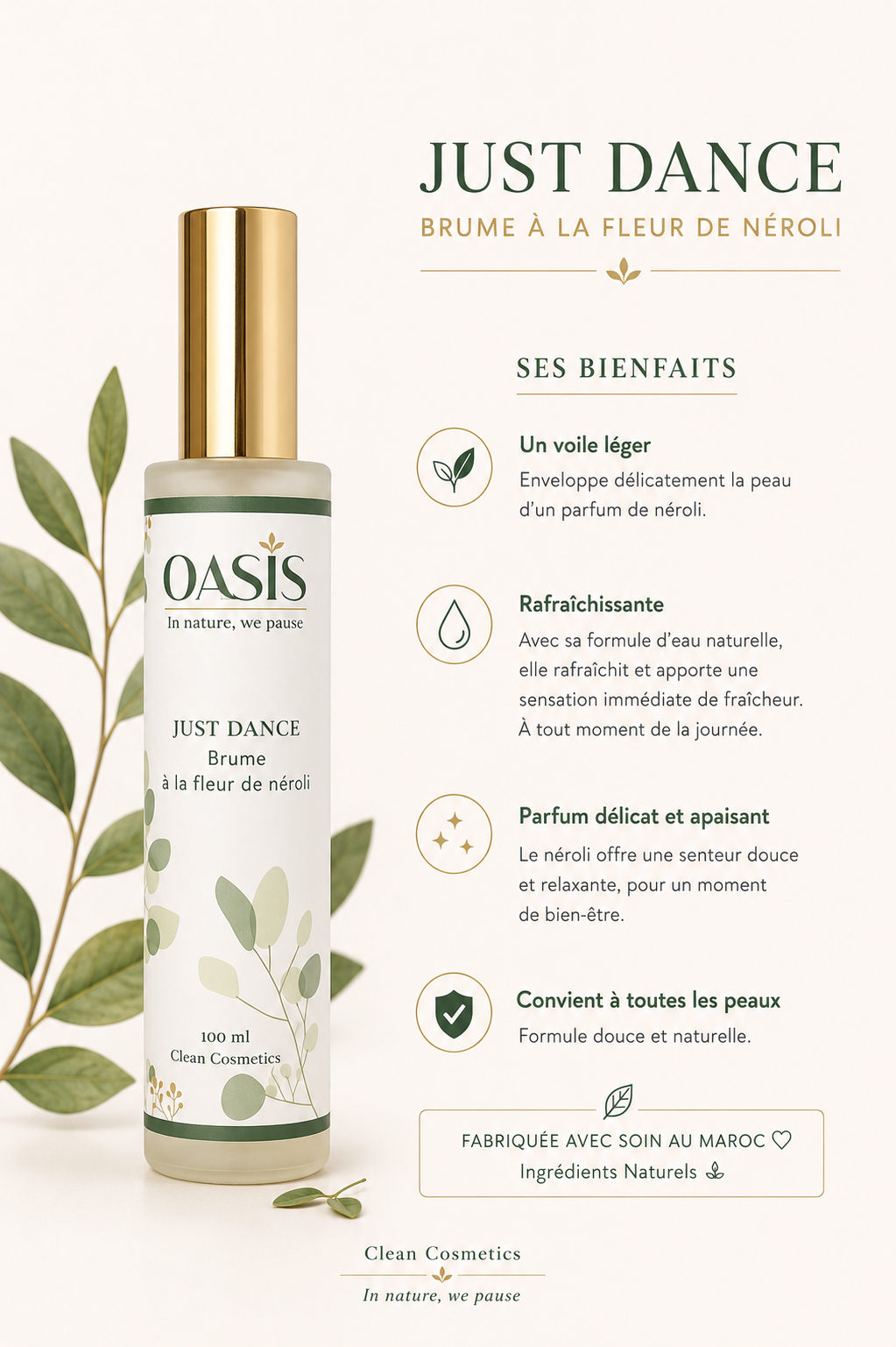 Brume à la fleur de néroli 100ml - Just Dance