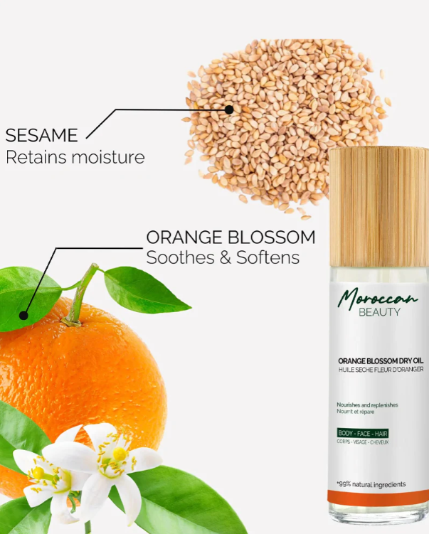 Huile sèche fleur d'oranger - +99% naturel