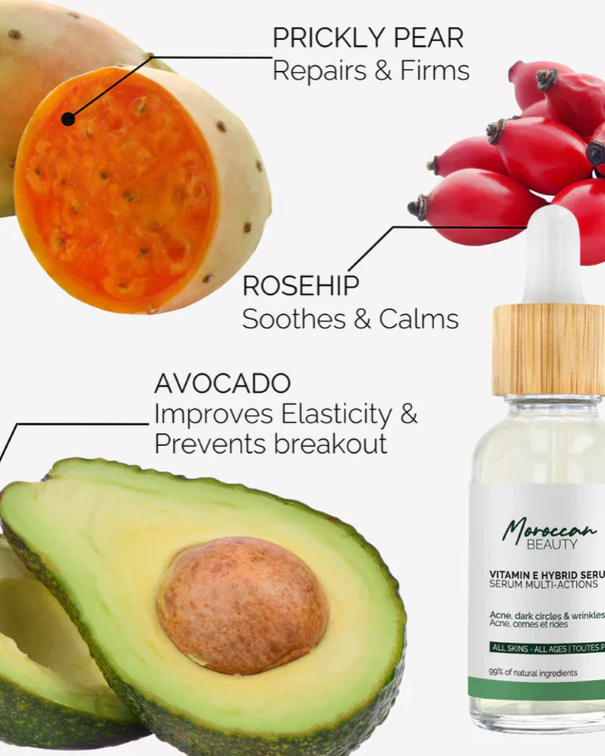 Sérum Vitamine E - ACNE, CERNES & RIDES