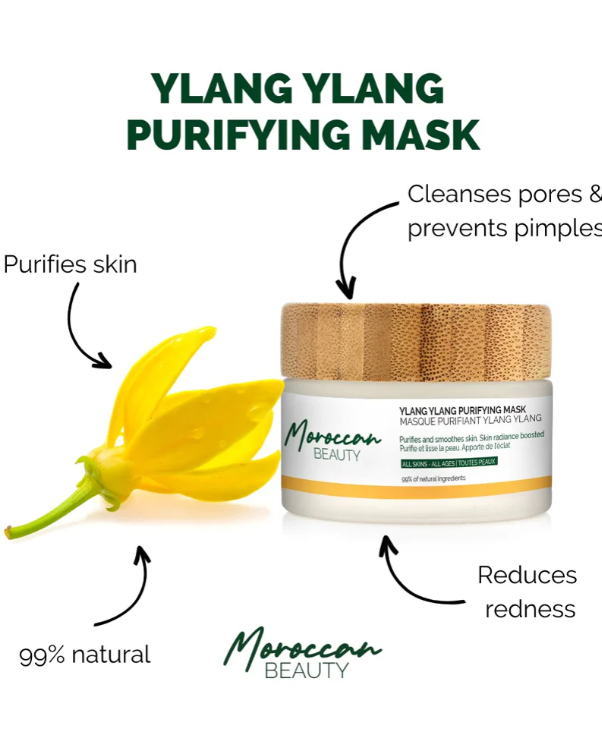 Masque purifiant Ylang Ylang - 99% naturel