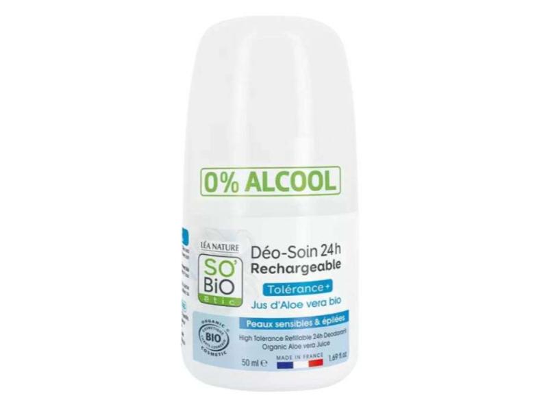 SO BIO DEO SOIN 24H RECHARGEABLE TOLERANCE + ALOE VERA BIO PEAUX SENSIBLES 50 ML