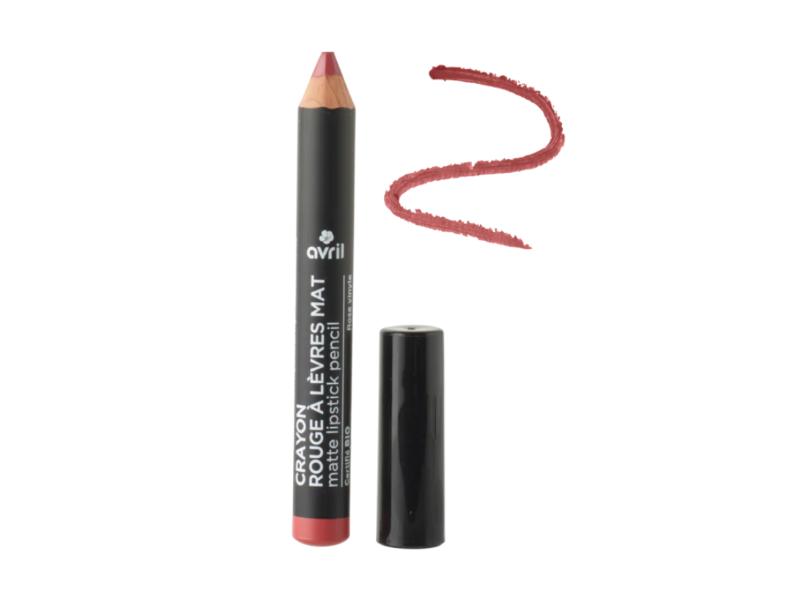 CRAYON ROUGE À LÈVRES MAT ROSE VINYLE CERTIFIÉ BIO