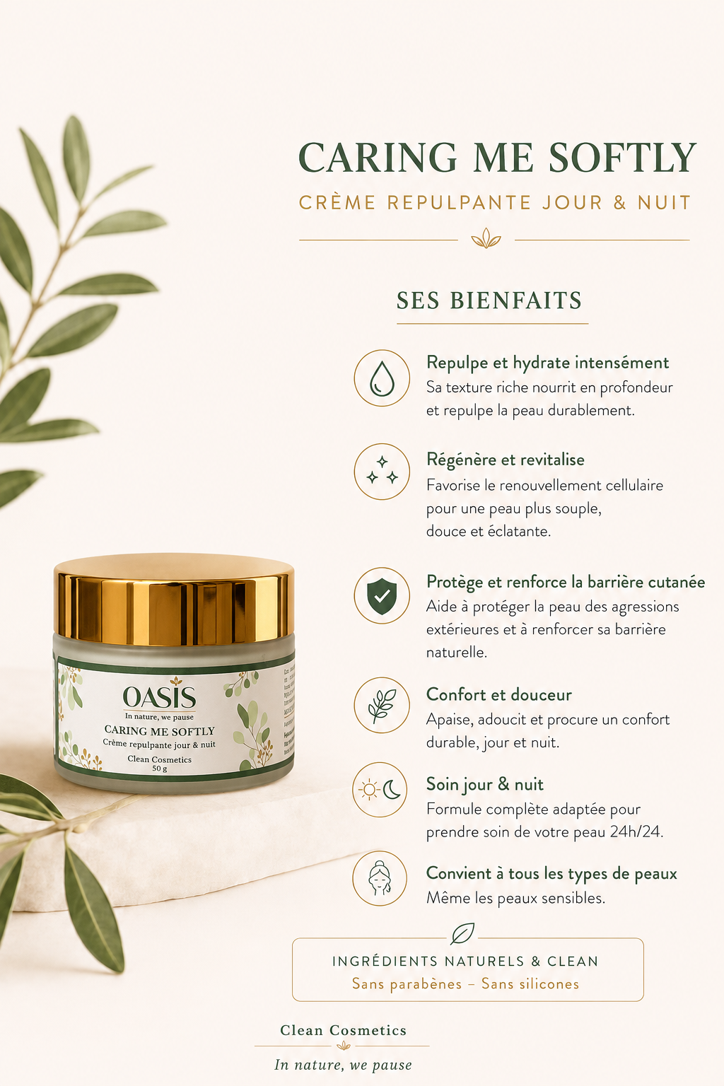 Crème repulpante jour & nuit - Caring me softly