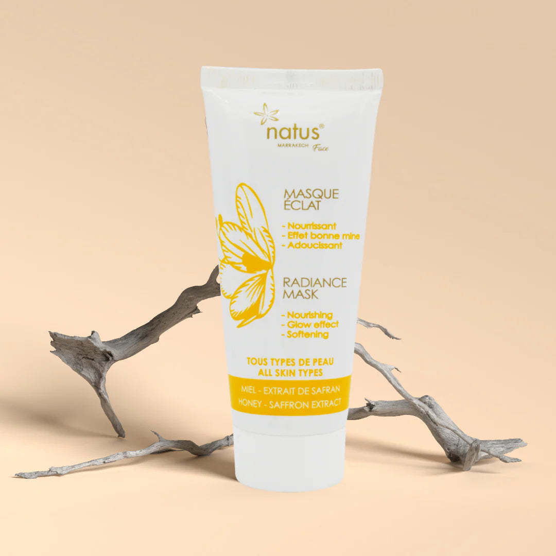 MASQUE ECLAT VISAGE 100ml - Huile d'argan - Miel - Extraits de Safran